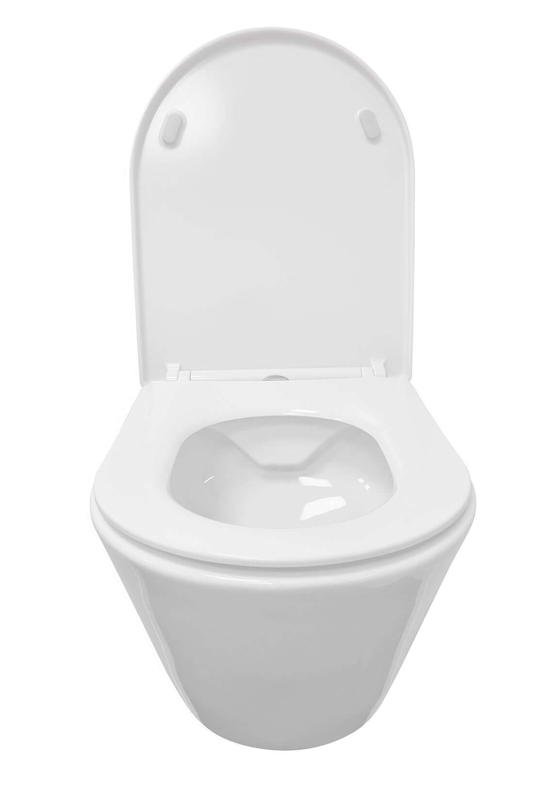 Stereo wandcloset rimless met Shade slim toiletzitting softclose en quick release glans wit
