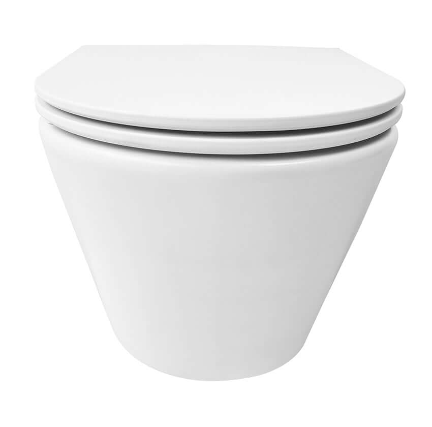 Vesta Tornado flush wandcloset rimless met Flatline toiletzitting softclose en quick release mat wit Secundaire afbeelding