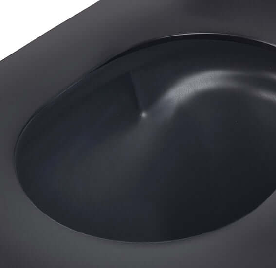 Vesta Tornado flush wandcloset rimless met Flatline toiletzitting softclose en quick release mat zwart