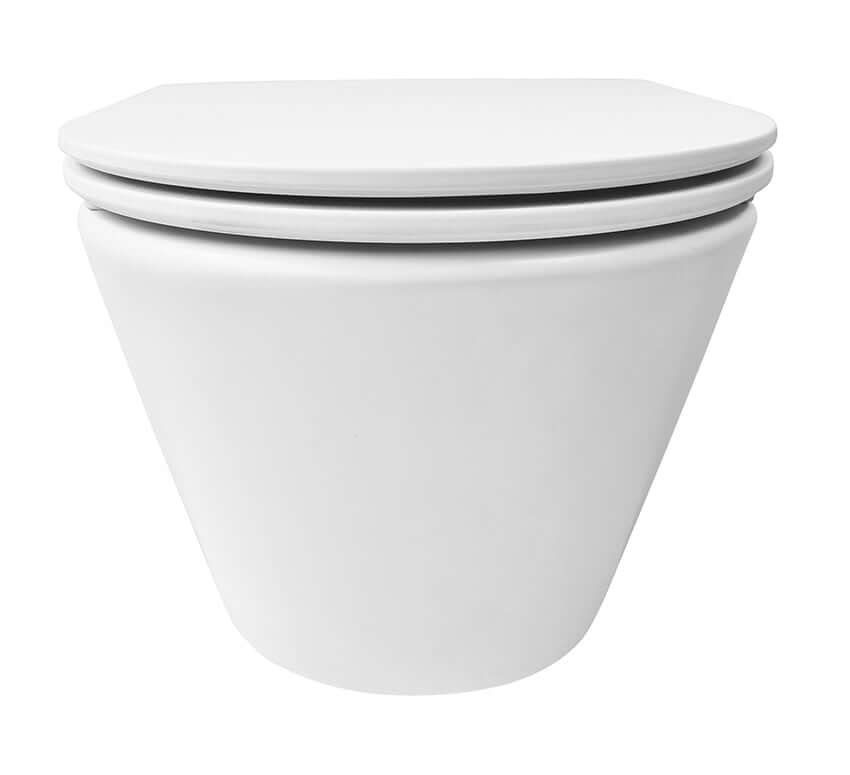 Vesta wandcloset rimless met Flatline toiletzitting softclose en quick release mat wit Secundaire afbeelding