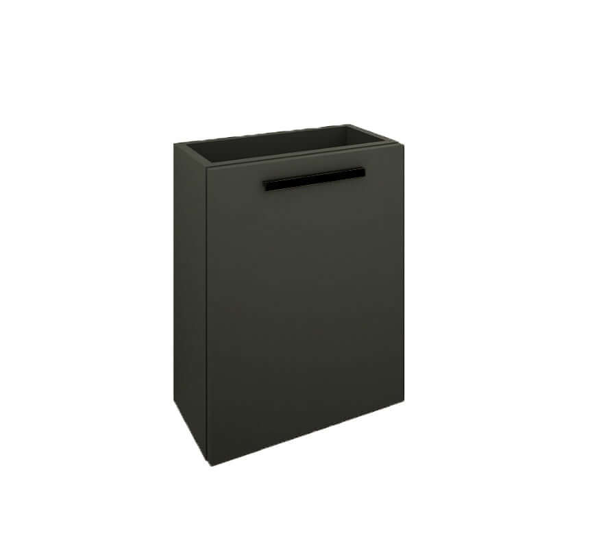 Marmaris Fonteinkast Wiesbaden 40 Cm Exclusief Bovenblad in Mat Zwart