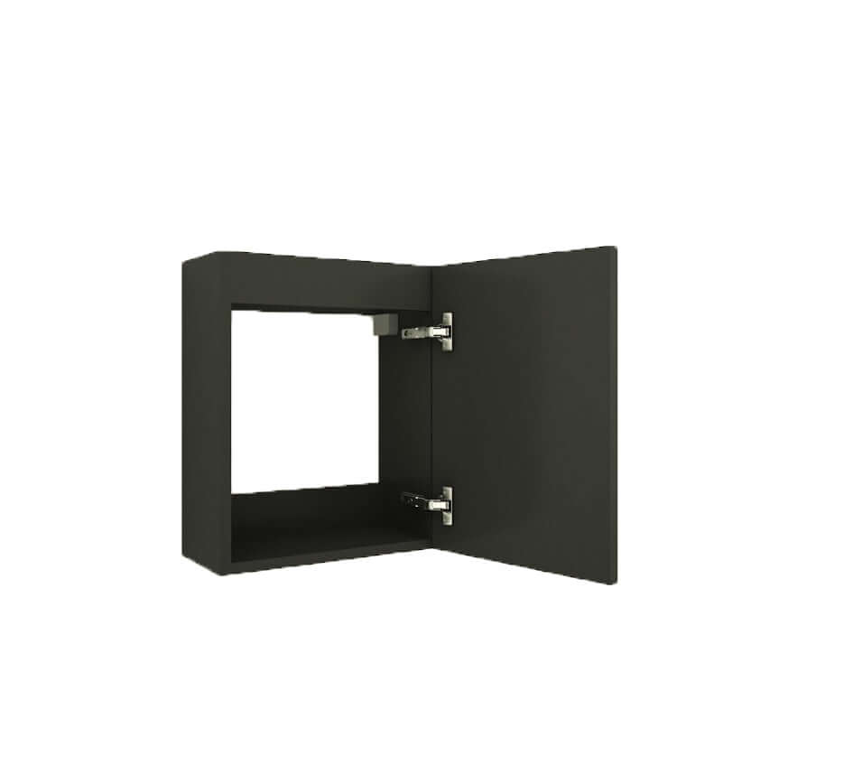 Marmaris Fonteinkast Wiesbaden 40 Cm Exclusief Bovenblad in Mat Zwart