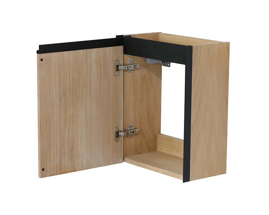 Lotus Fonteinkast Wiesbaden 40X21,8 Cm in natuurlijk eiken en matzwart Secundaire afbeelding