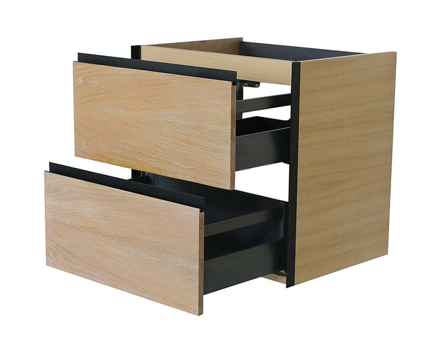 Lotus Onderkast Wiesbaden met 2 Laden 60x45,2 cm Naturel Eiken/Mat Zwart Secundaire afbeelding