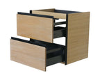 Lotus Onderkast Wiesbaden met 2 Laden 60x45,2 cm Naturel Eiken/Mat Zwart