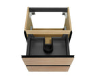 Lotus Onderkast Wiesbaden met 2 Laden 60x45,2 cm Naturel Eiken/Mat Zwart