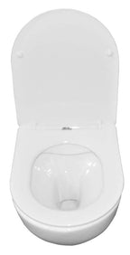 Nibiru rimless wandcloset met toiletzitting softclose en quick release glans wit