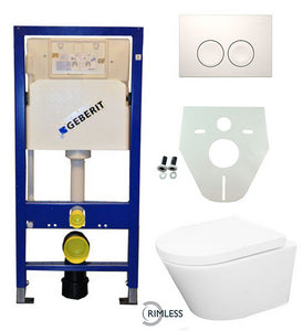 Geberit UP 100 Vesta Rimless wc+zitt.+ Delta 25 wit Hoofdafbeelding