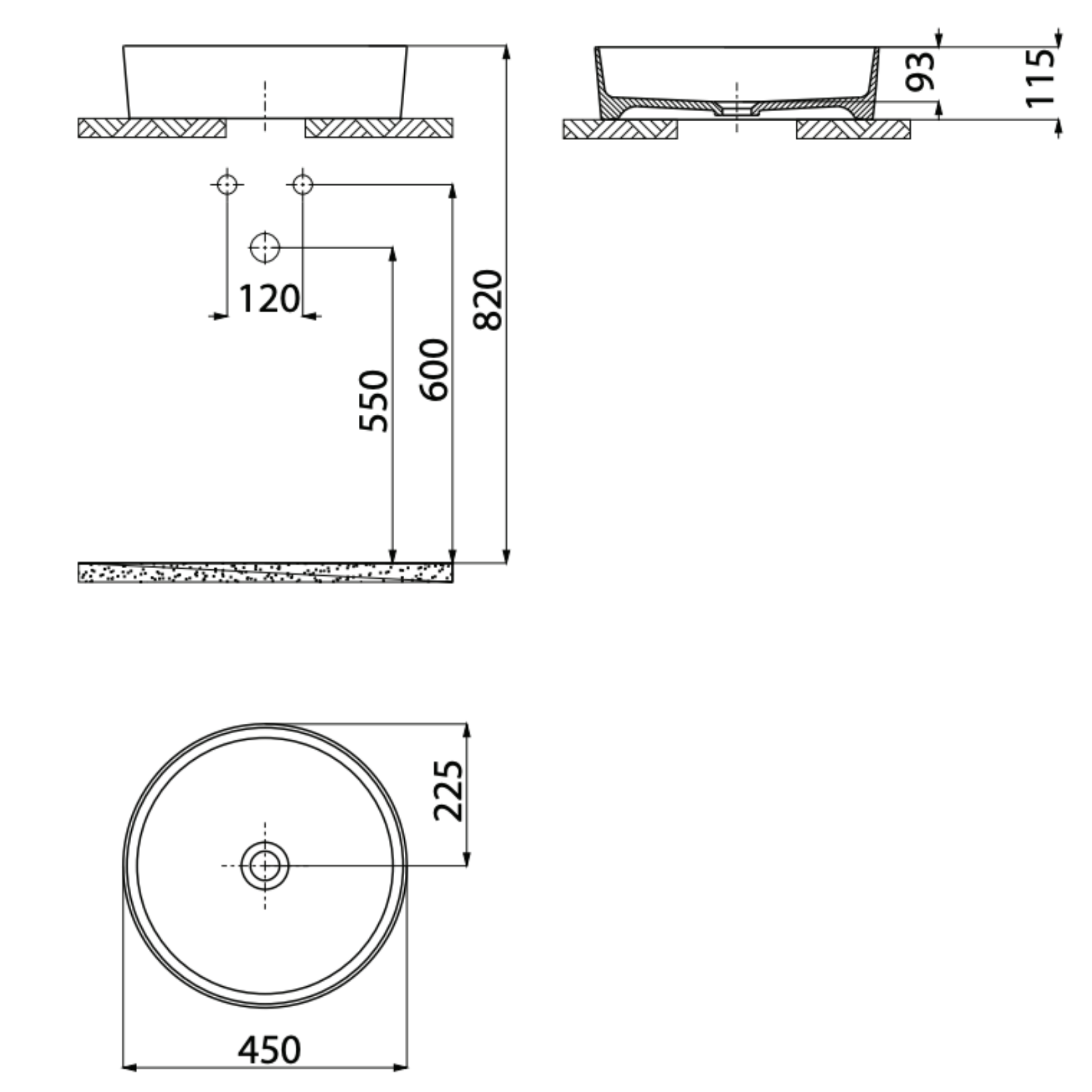 Creavit Loop Opbouw Waskom Secundaire afbeelding