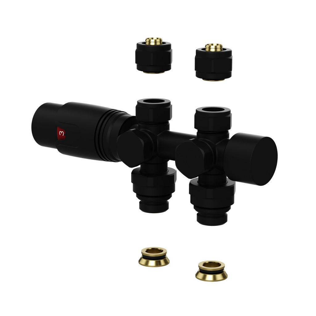 BELRAD Thermostatische Radiatorkraan – Muur- en Vloeraansluiting – 1/2MX16/2 M30