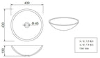 Opzetmontage Solid Surface Fontein Wiesbaden Rond 43X43X13 Cm