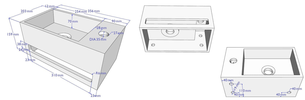 Solid Surface Fontein met Handdoekhouder Wiesbaden (Kraangat Rechts) 35,6X20,3X15,9 Cm