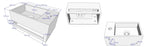 Solid Surface Fontein met Handdoekhouder Wiesbaden (Kraangat Rechts) 35,6X20,3X15,9 Cm