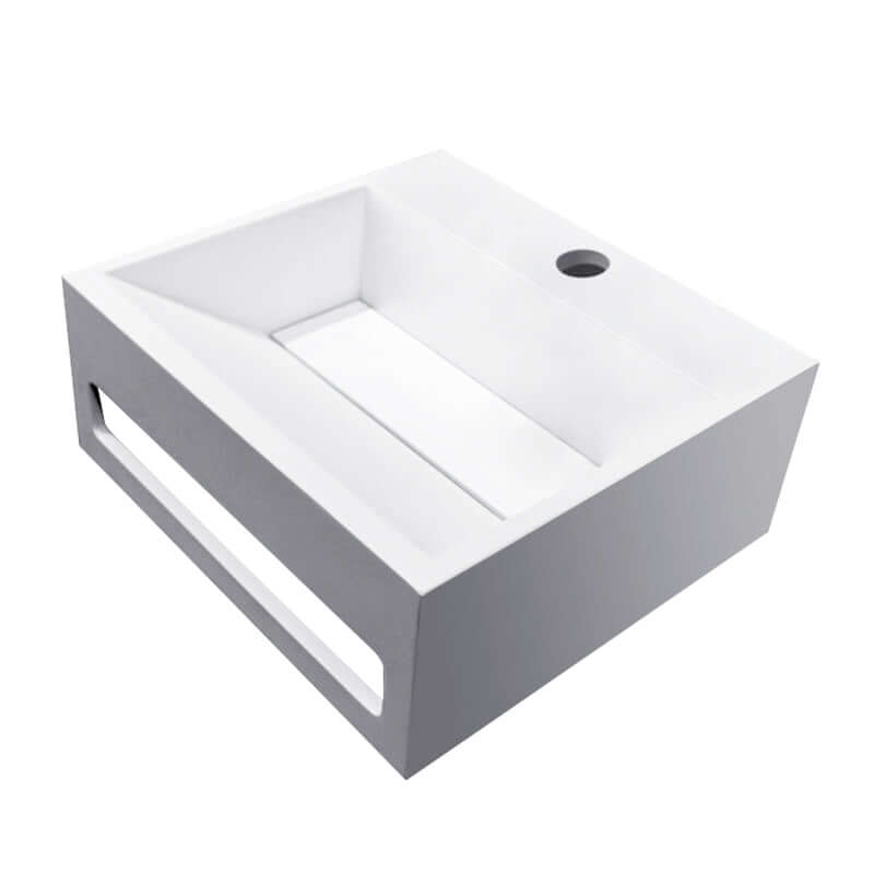 Julia Fountain Wiesbaden 30X28X12,5 Cm in massief oppervlak, mat wit Hoofdafbeelding
