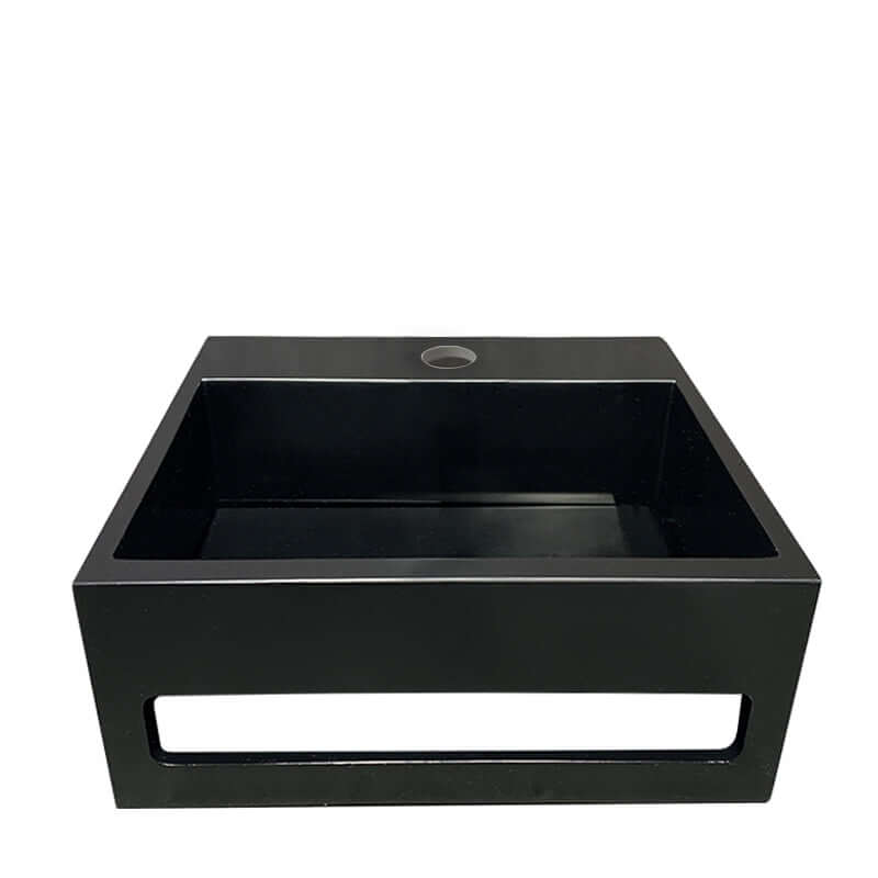Julia Fountain Wiesbaden 30x28x12,5 cm Solid Surface Mat Zwart