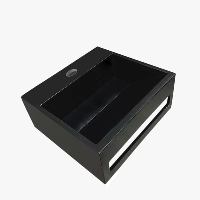 Julia Fountain Wiesbaden 30x28x12,5 cm Solid Surface Mat Zwart