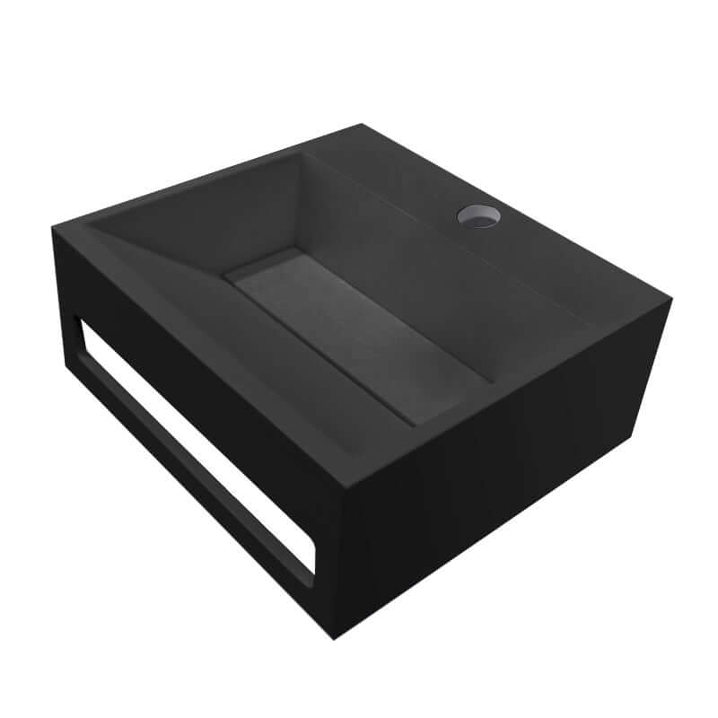 Julia Fountain Wiesbaden 30x28x12,5 cm Solid Surface Mat Zwart Hoofdafbeelding
