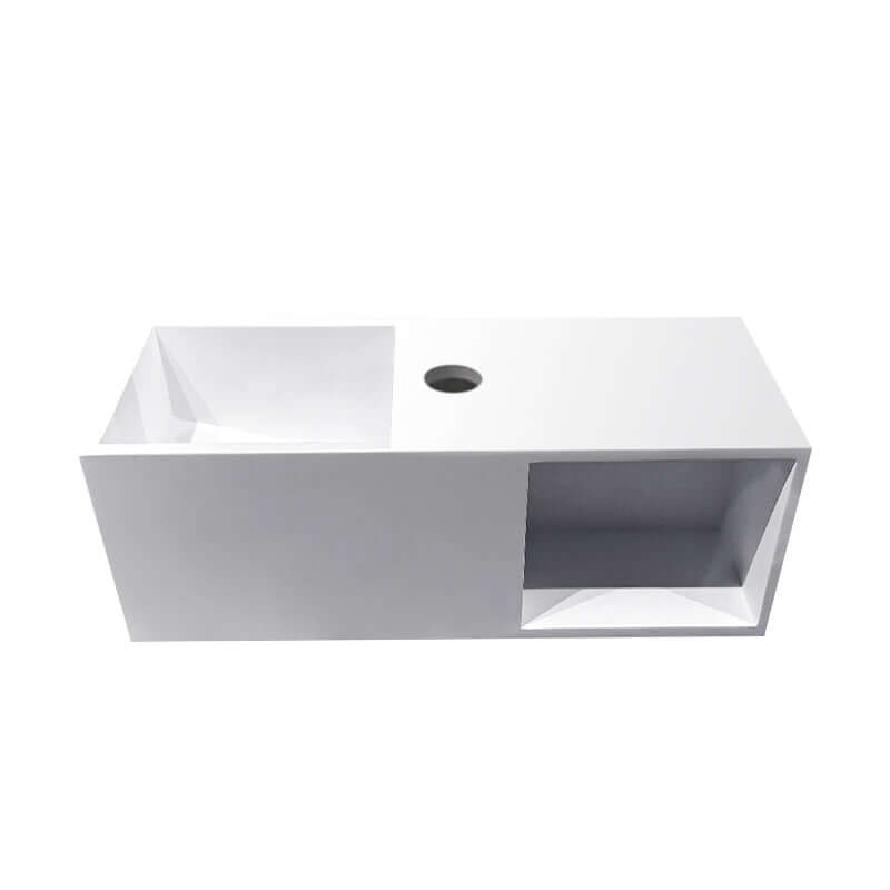 Julia Fountain Wiesbaden 54X20X20Cm met Nis in Solid Surface, Mat Wit Hoofdafbeelding