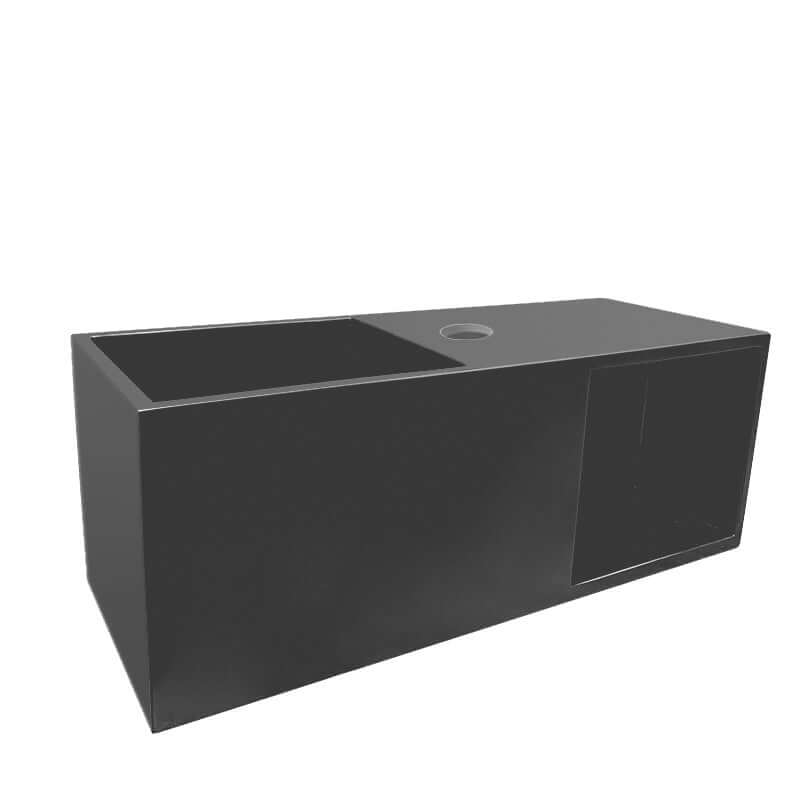 Julia Fountain Wiesbaden 54X20X20Cm met Nis in Solid Surface, Mat Zwart Secundaire afbeelding