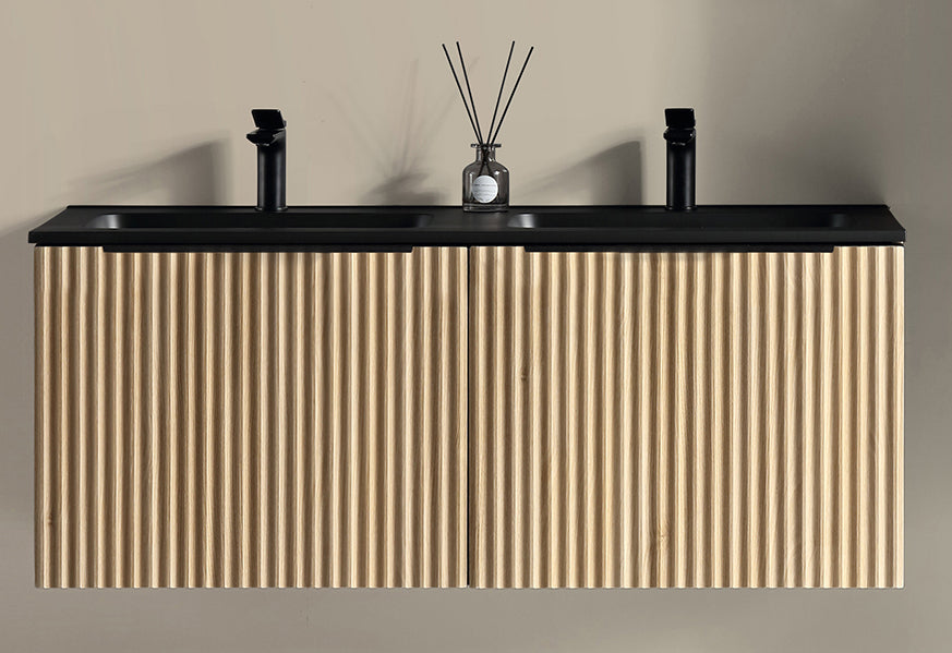 Ribbella onderkast met 2 laden 2 uitsparingen 120 x 45 cm naturel eik Secundaire afbeelding