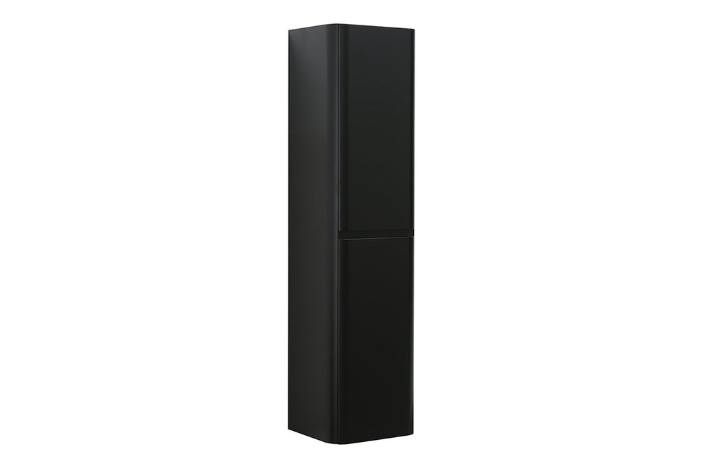Novira kolomkast afgeronde hoeken 160 x 40 x 35 cm mat zwart