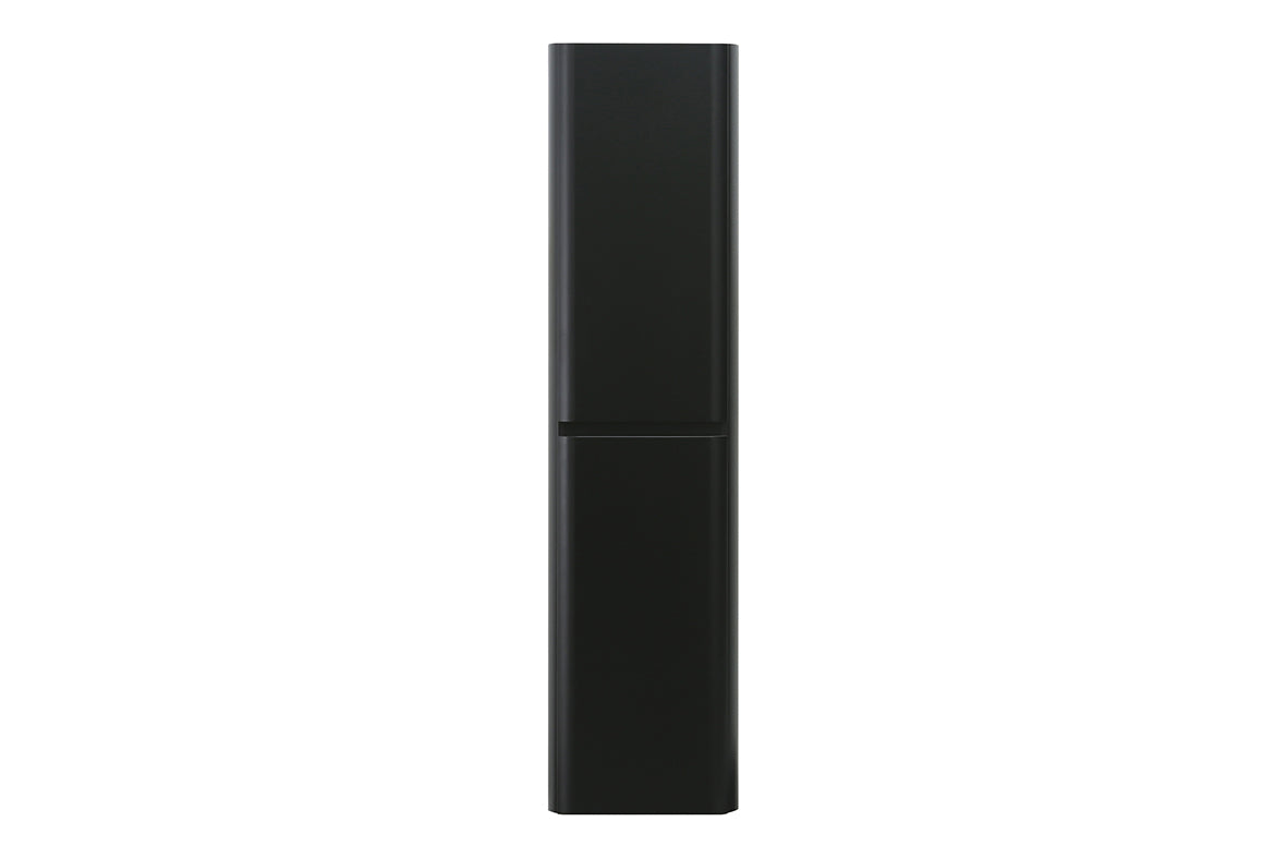 Novira kolomkast afgeronde hoeken 160 x 40 x 35 cm mat zwart Secundaire afbeelding