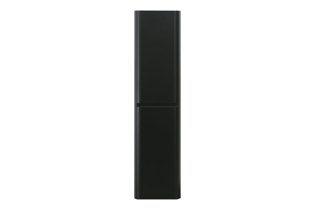 Novira kolomkast afgeronde hoeken 160 x 40 x 35 cm mat zwart