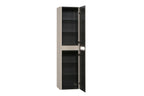 Sulora kolomkast afgeronde hoeken geribbeld 160 x 40 x 35 cm mat beige