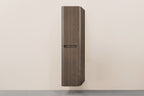 Sulora kolomkast afgeronde hoeken geribbeld 160 x 40 x 35 cm bruin eiken