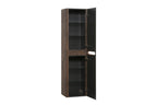 Sulora kolomkast afgeronde hoeken geribbeld 160 x 40 x 35 cm bruin eiken