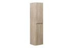 Sulora kolomkast afgeronde hoeken geribbeld 160 x 40 x 35 cm licht eiken