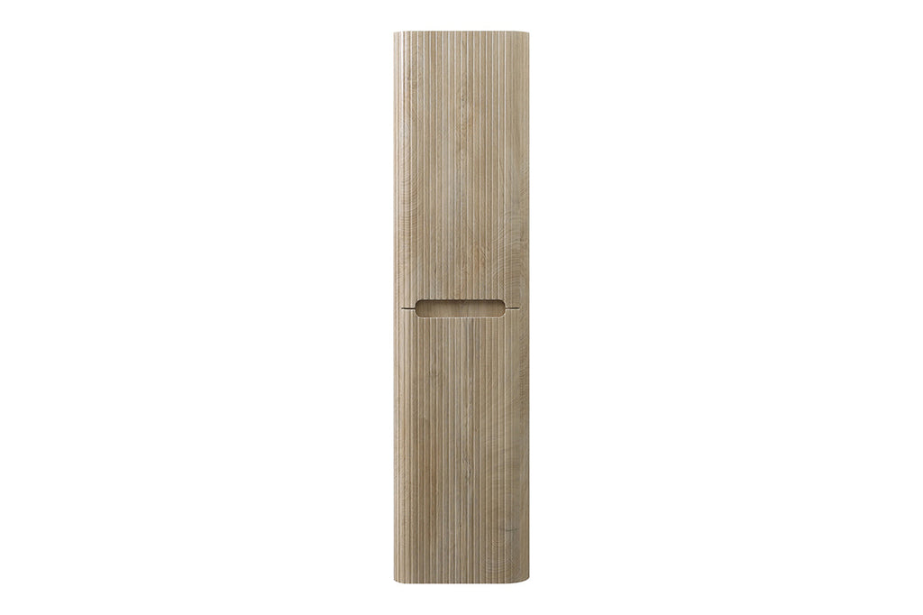 Sulora kolomkast afgeronde hoeken geribbeld 160 x 40 x 35 cm licht eiken