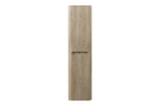 Sulora kolomkast afgeronde hoeken geribbeld 160 x 40 x 35 cm licht eiken