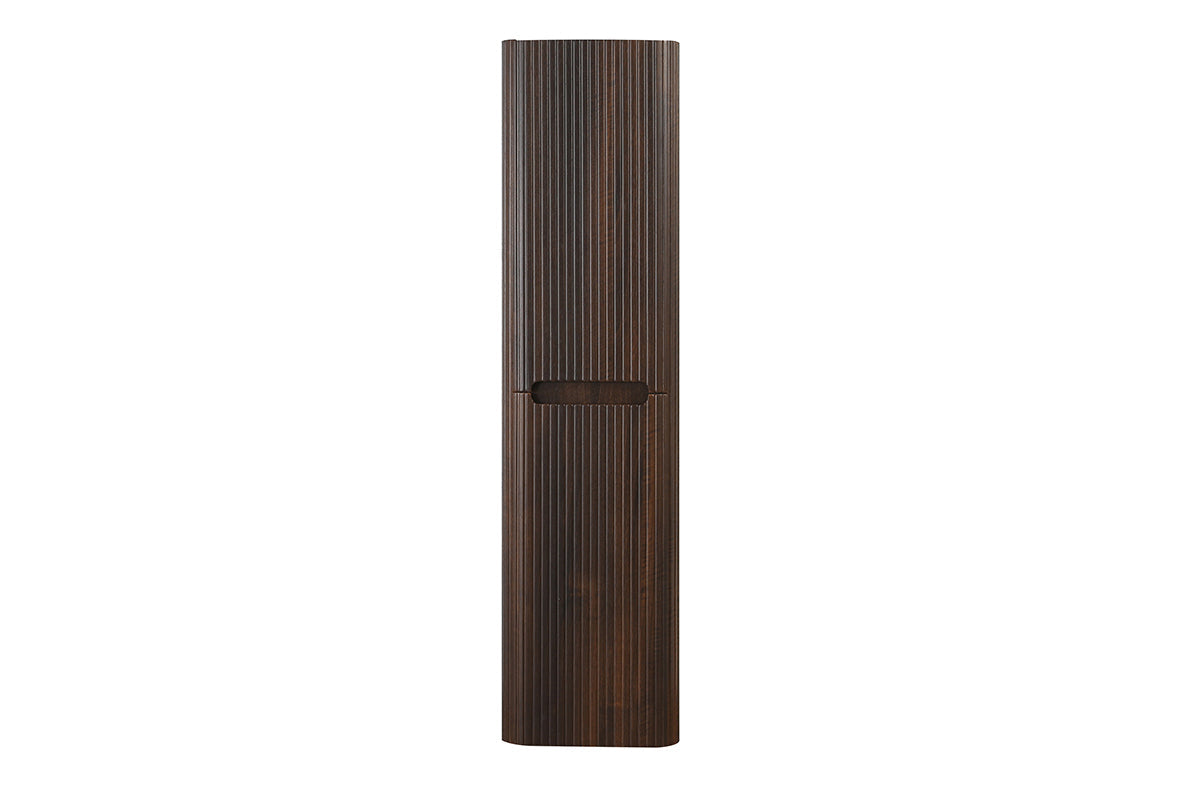Sulora kolomkast afgeronde hoeken geribbeld 160 x 40 x 35 cm walnoot