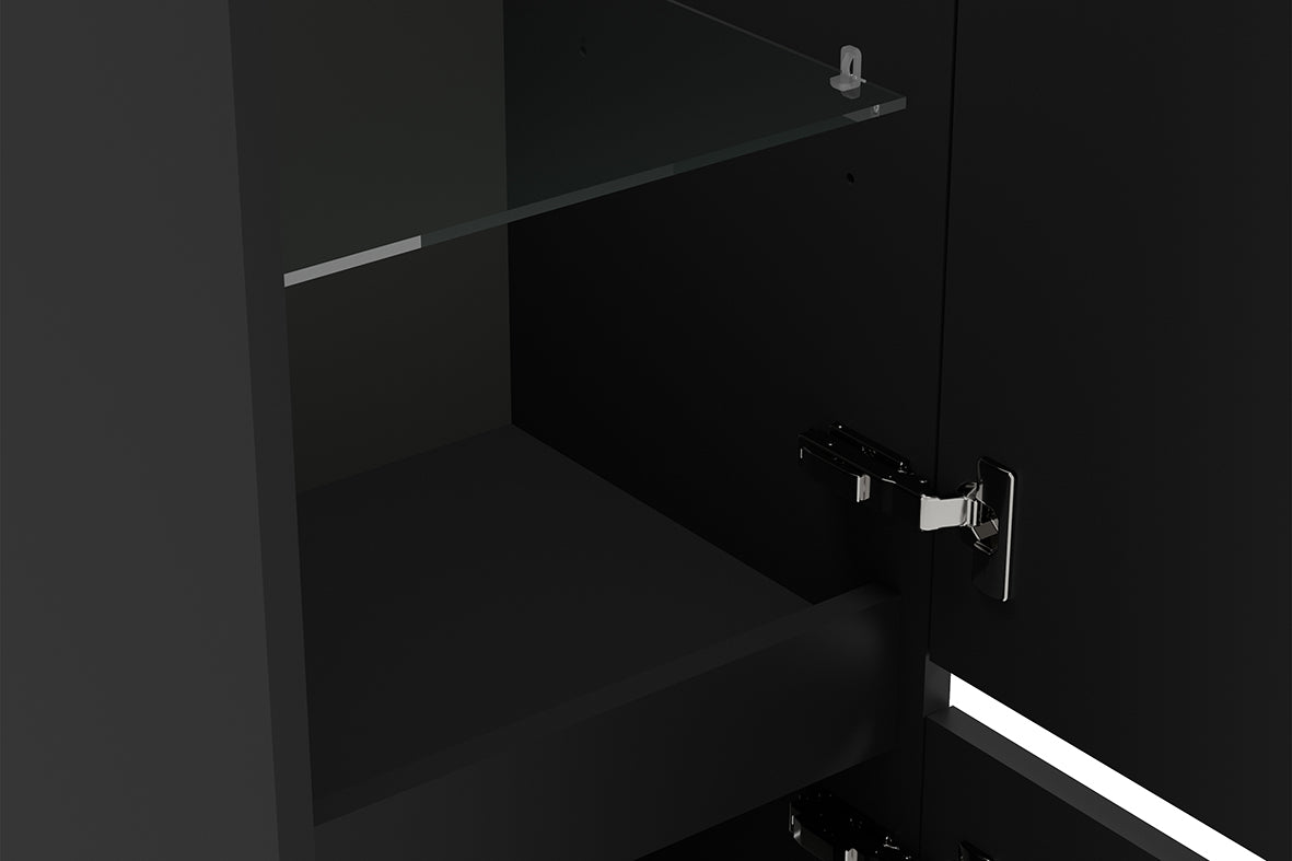Alvara kolomkast 160x35x35 cm mat zwart