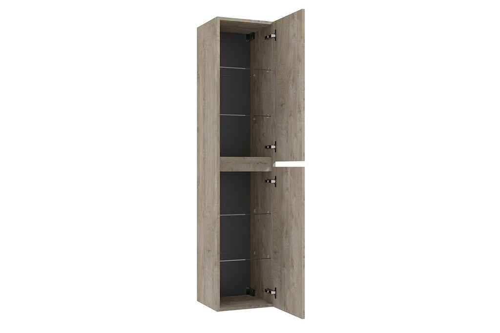 Alvara kolomkast 160x35x35 cm grijs eiken