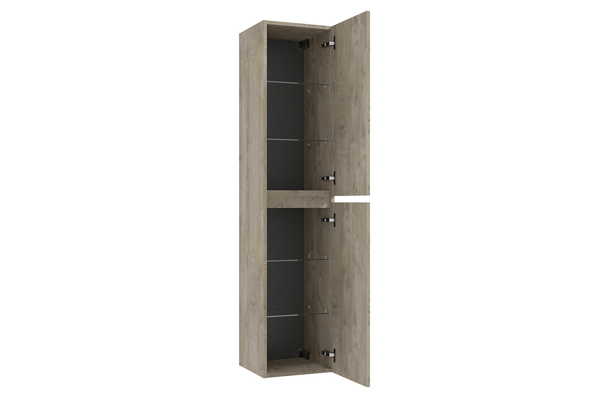 Alvara kolomkast 160x35x35 cm grijs eiken