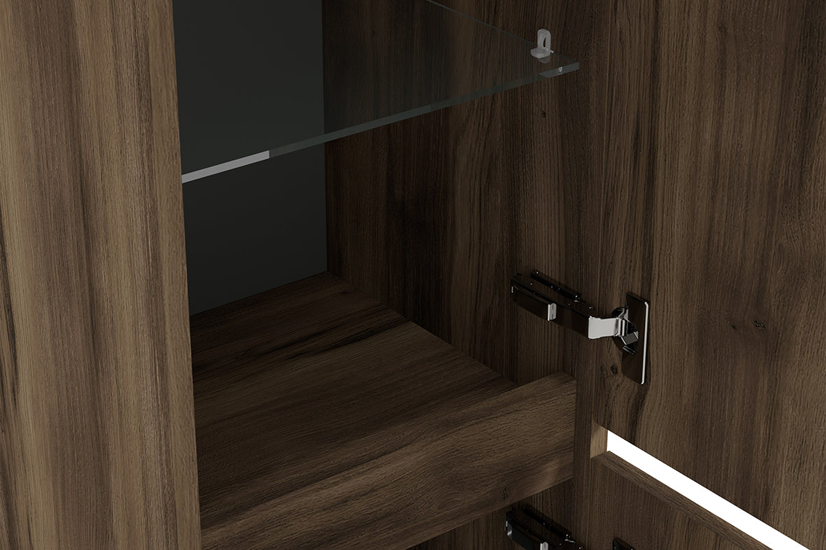 Alvara kolomkast 160x35x35 cm donker eiken