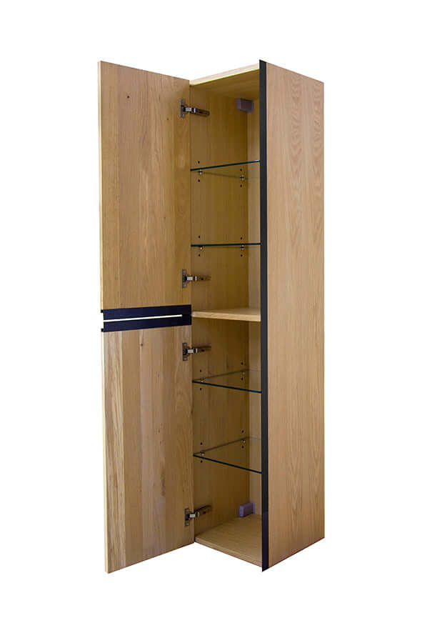 Lotus Kolomkast Wiesbaden 35 Cm in Natuurlijk Eiken / Mat Zwart (2 Deurs) Secundaire afbeelding