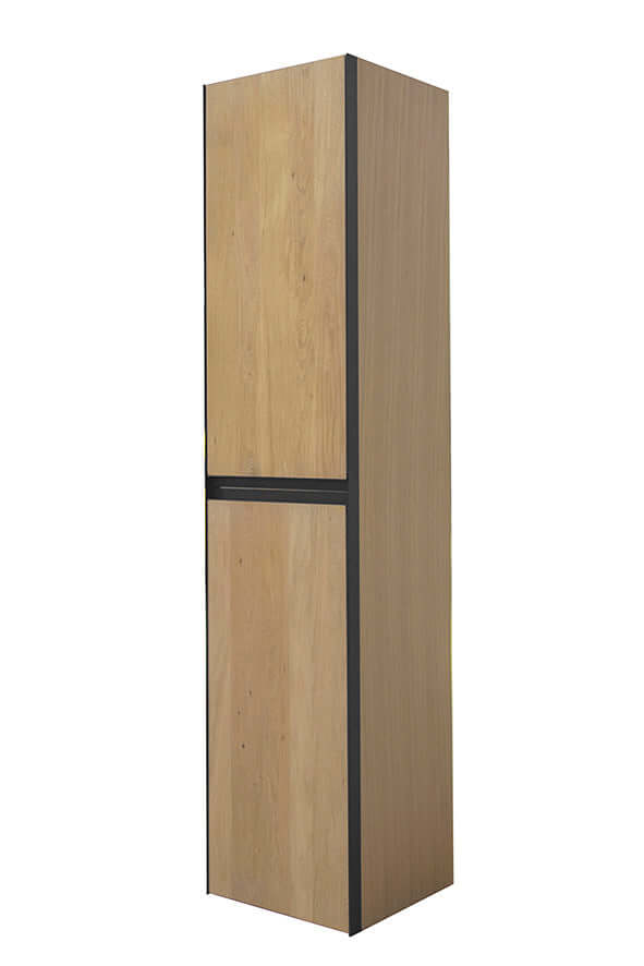 Lotus Kolomkast Wiesbaden 35 Cm in Natuurlijk Eiken / Mat Zwart (2 Deurs) Hoofdafbeelding