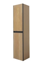 Lotus Kolomkast Wiesbaden 35 Cm in Natuurlijk Eiken / Mat Zwart (2 Deurs)