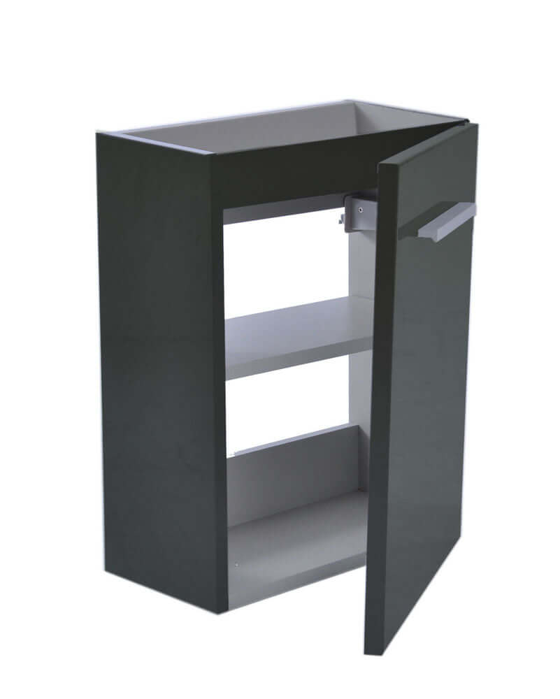 Vision Fonteinkast Wiesbaden L/R 1 Deur 40x21 Hoogglans Grijs Secundaire afbeelding