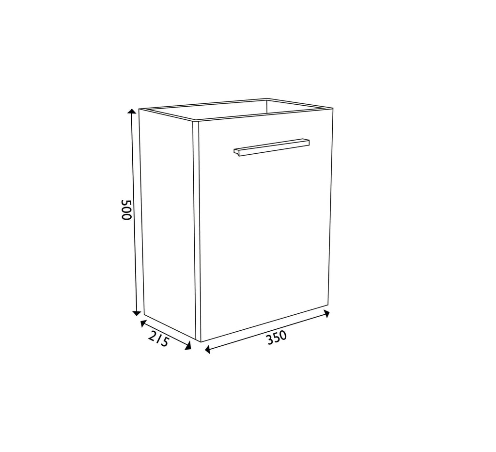 Fonteinkast Wiesbaden HS Spoelbak L/R 1 Deur 40x21 cm Eiken