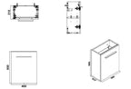 Fonteinkast Wiesbaden HS Spoelbak L/R 1 Deur 40x21 cm Eiken