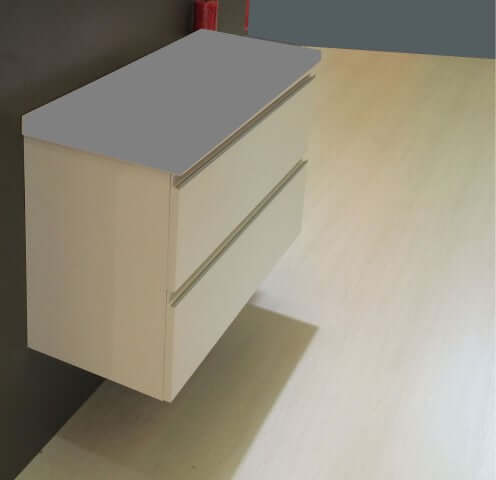 Shall onderkast 100 x 36 cm glans wit Secundaire afbeelding