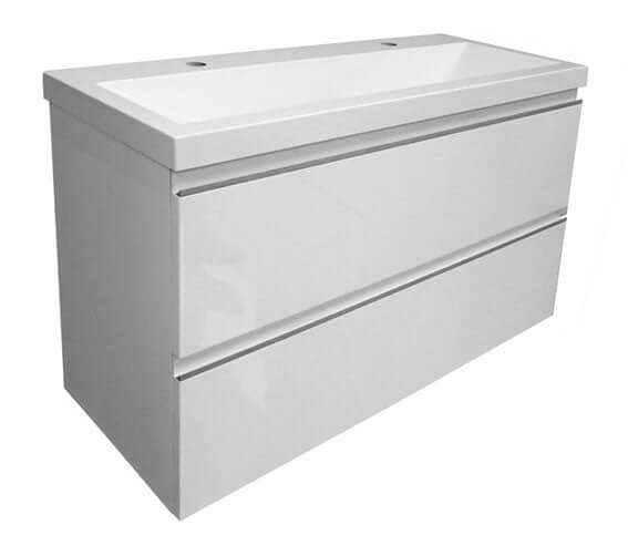 Shall onderkast 100 x 36 cm glans wit Hoofdafbeelding