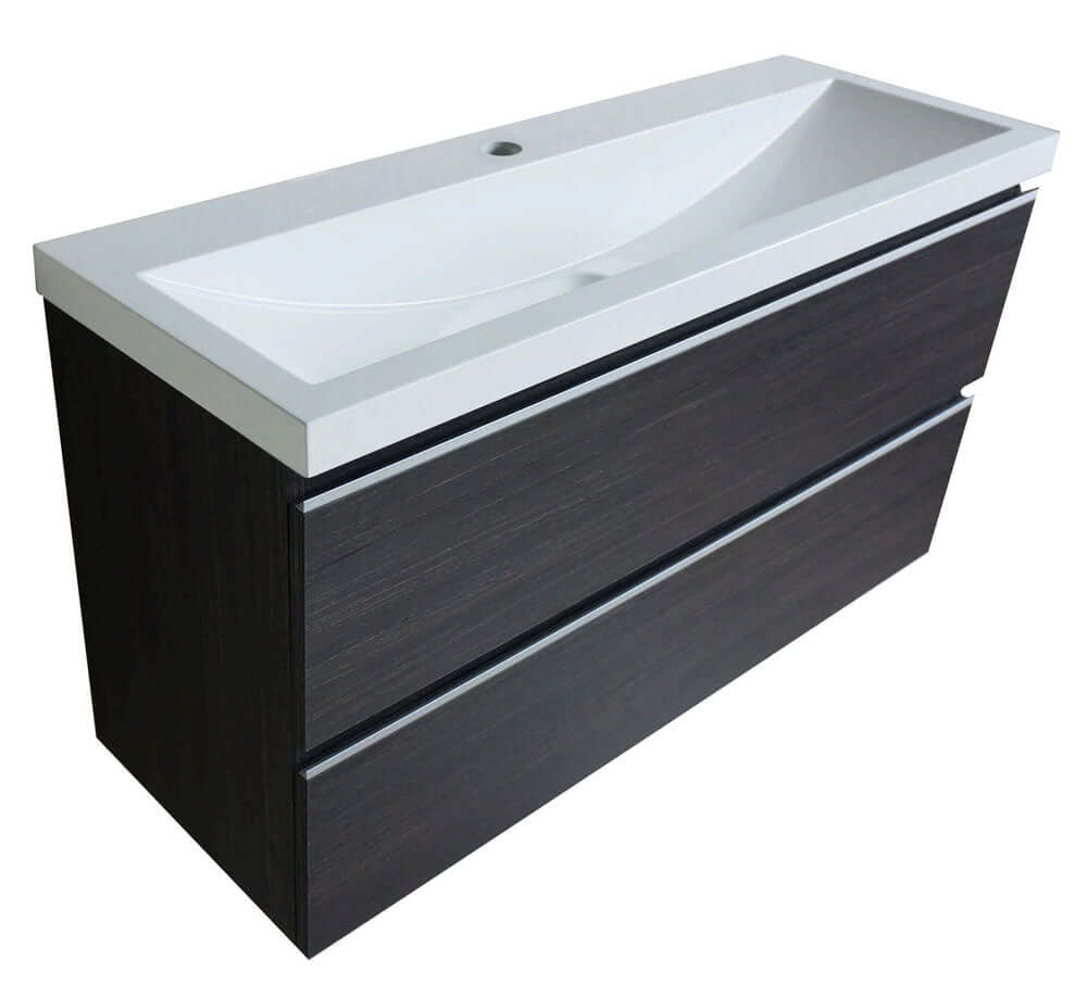 Shall onderkast 100 x 36 cm houtnerf grijs Secundaire afbeelding