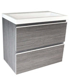 Shall onderkast 60 x 36 cm houtnerf grijs
