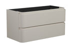 Novira onderkast afgeronde hoeken met 2 laden 1 uitsparing 100 x 48 cm mat zand