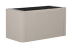 Sulora onderkast afgeronde hoeken geribbeld met 1 lade 1 uitsparing 100 x 48 cm mat beige